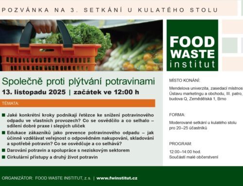 Společně proti plýtvání: Food Waste Institut zve na podzimní kulatý stůl v Brně